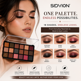 SIDVION 18 Color Professional Eyeshadow Palette | Highly Pigmented & Blendable