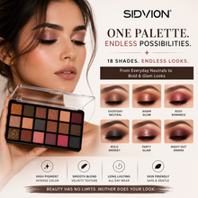 SIDVION 18 Color Professional Eyeshadow Palette | Highly Pigmented & Blendable