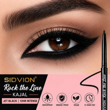 SIDVION Super Stay Kajal Pencil | Deep Black | Waterproof & Smudge Proof